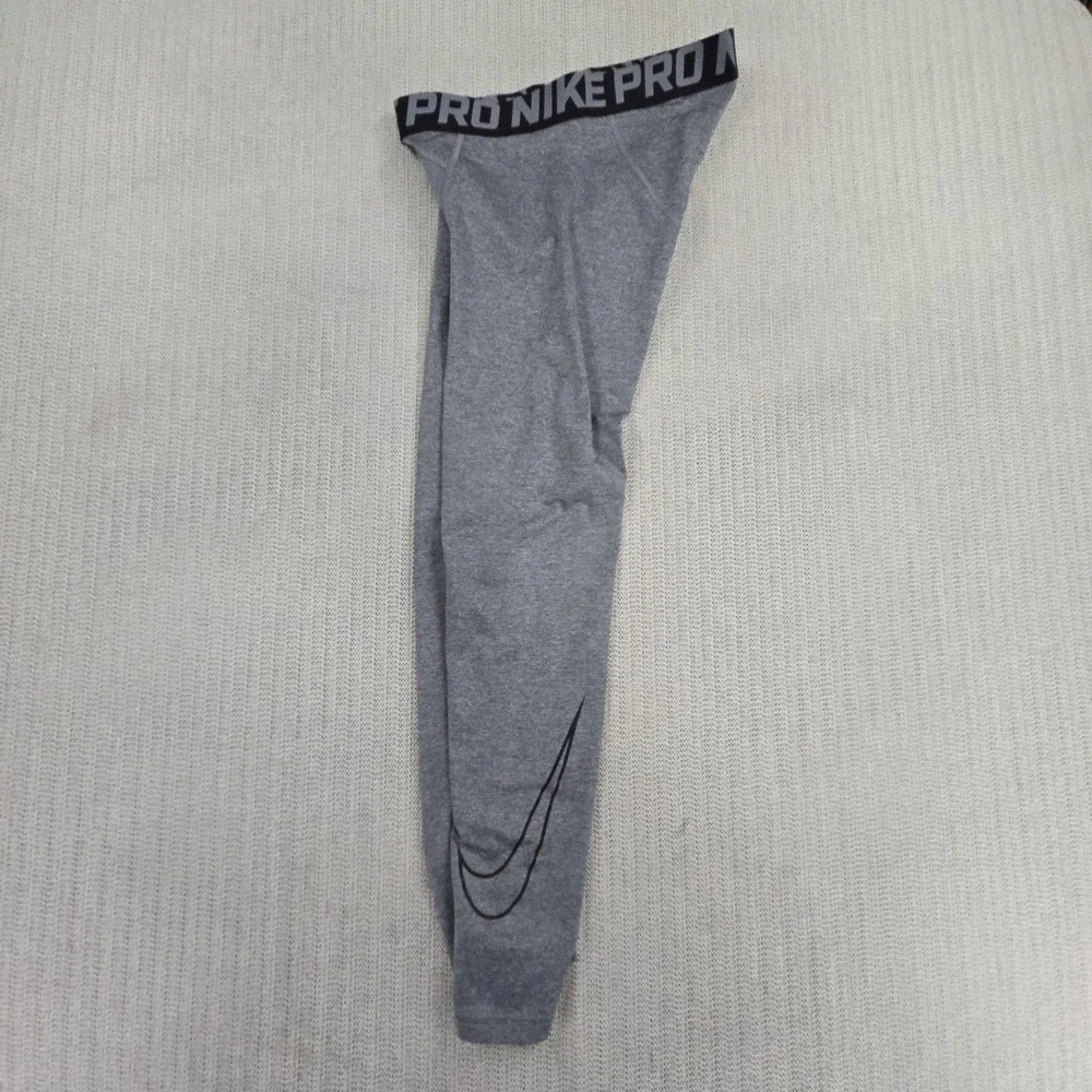 Nike Pro Dri-FIT Leggings Youth XL Gray Compression Running Training 726464-091